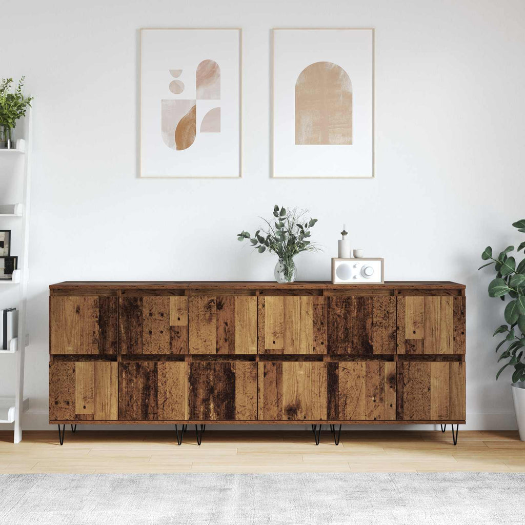vidaXL Sideboards 3 pcs Altholz