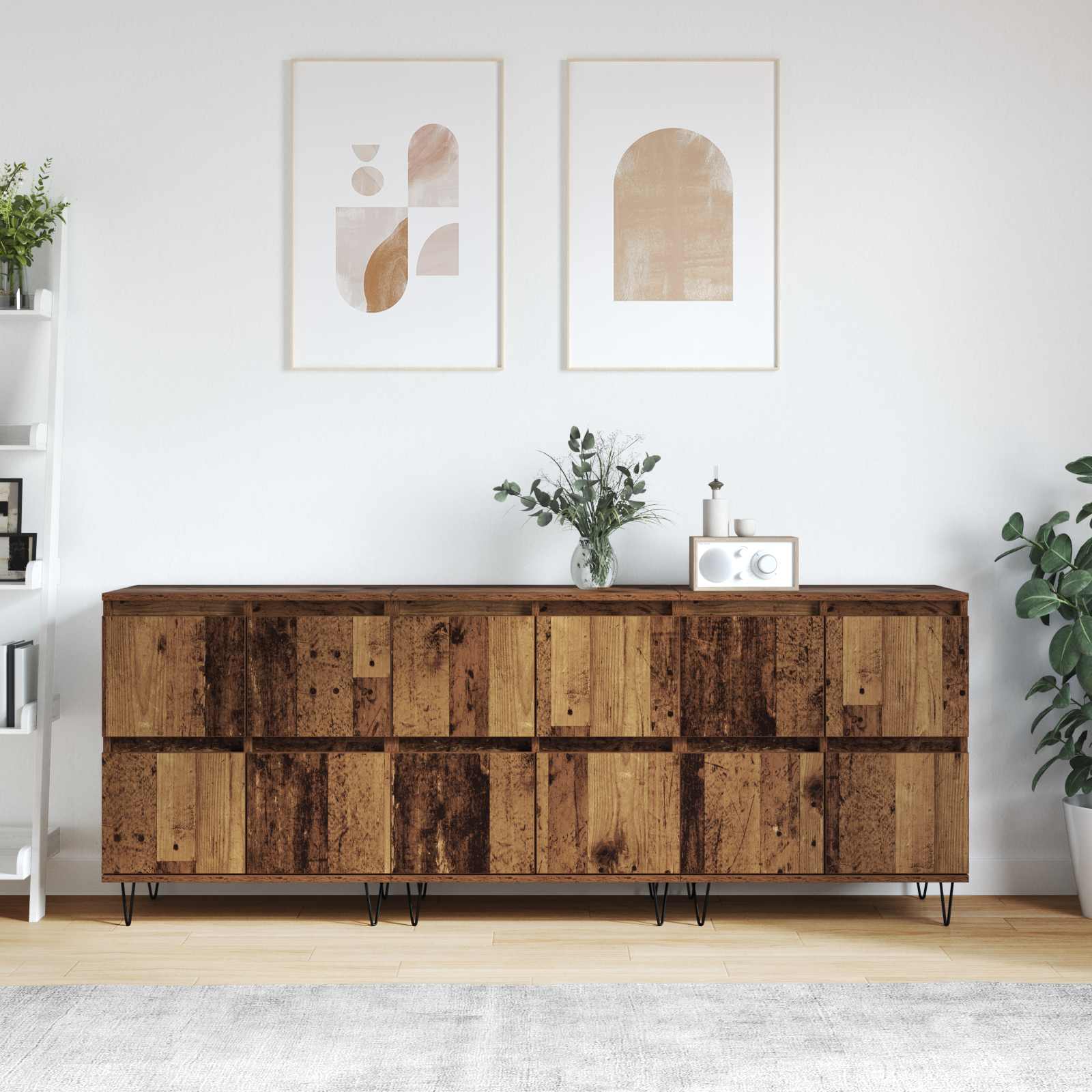 vidaXL Sideboards 3 pcs Altholz