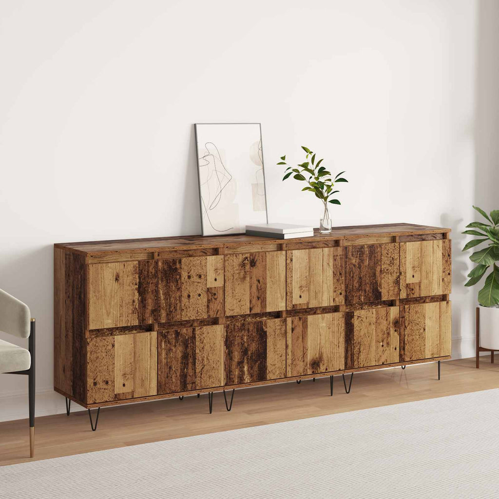 vidaXL Sideboards 3 pcs Altholz