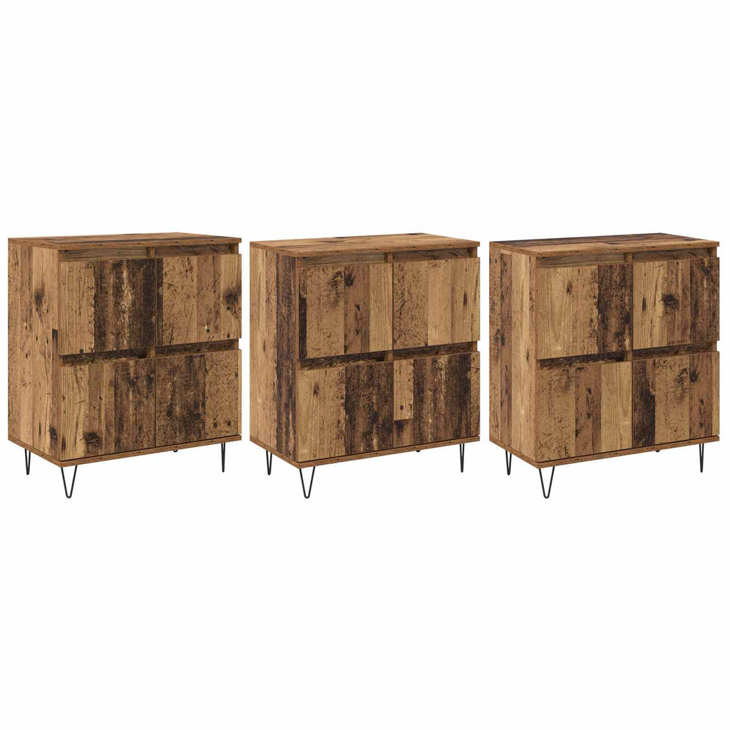 vidaXL Sideboards 3 pcs Altholz