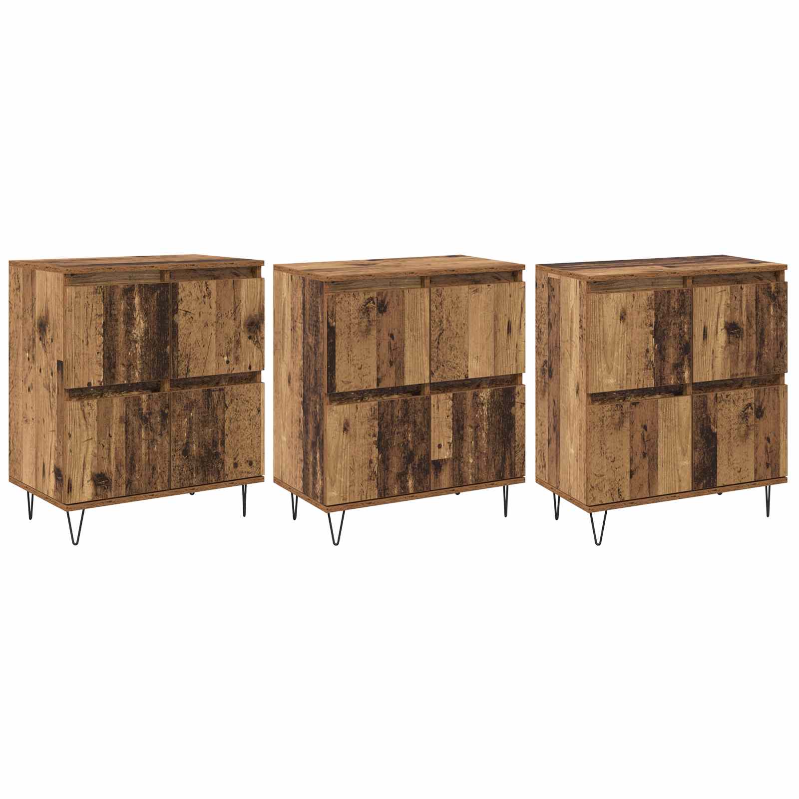 vidaXL Sideboards 3 pcs Altholz