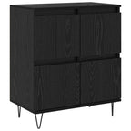 vidaXL Sideboards 3 pcs Schwarz Eichen-Optik