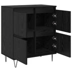 vidaXL Sideboards 3 pcs Schwarz Eichen-Optik