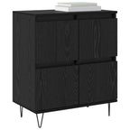 vidaXL Sideboards 3 pcs Schwarz Eichen-Optik
