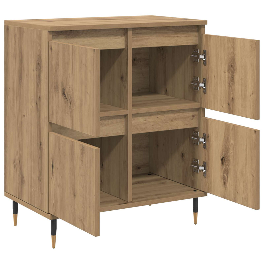 vidaXL Aufbewahrungsschrank 2 pcs Artisan-Eiche 60 x 35 x 70 cm