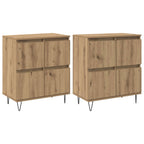 vidaXL Sideboards 2 pcs Artisan-Eiche