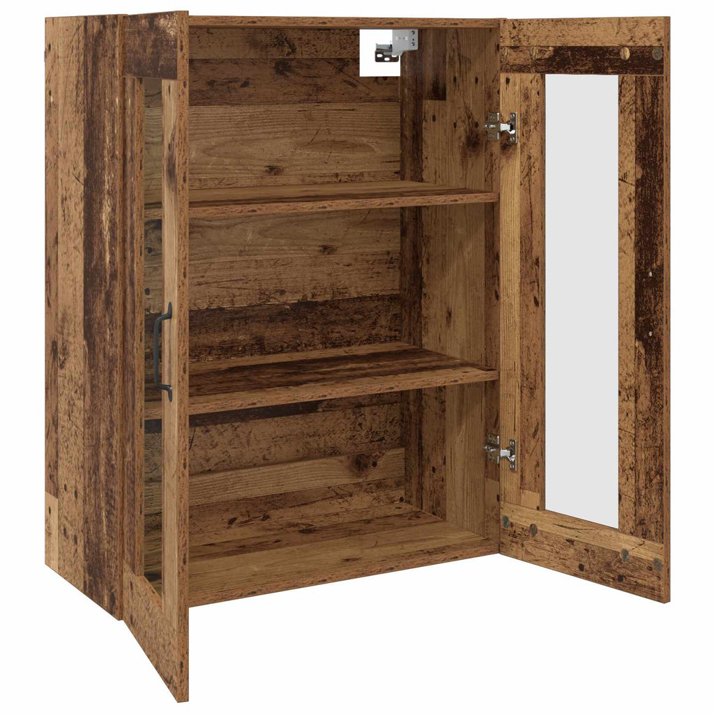 vidaXL Wandmontierte Schränke 2 pcs Altholz 69,5 x 34 x 90 cm