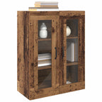 vidaXL Wandmontierte Schränke 2 pcs Altholz 69,5 x 34 x 90 cm