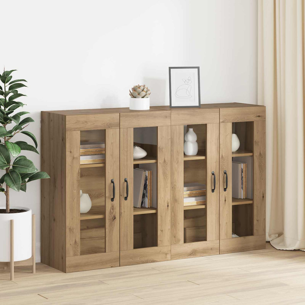 vidaXL Wandmontierte Schränke 2 pcs Artisan-Eiche 69,5 x 34 x 90 cm