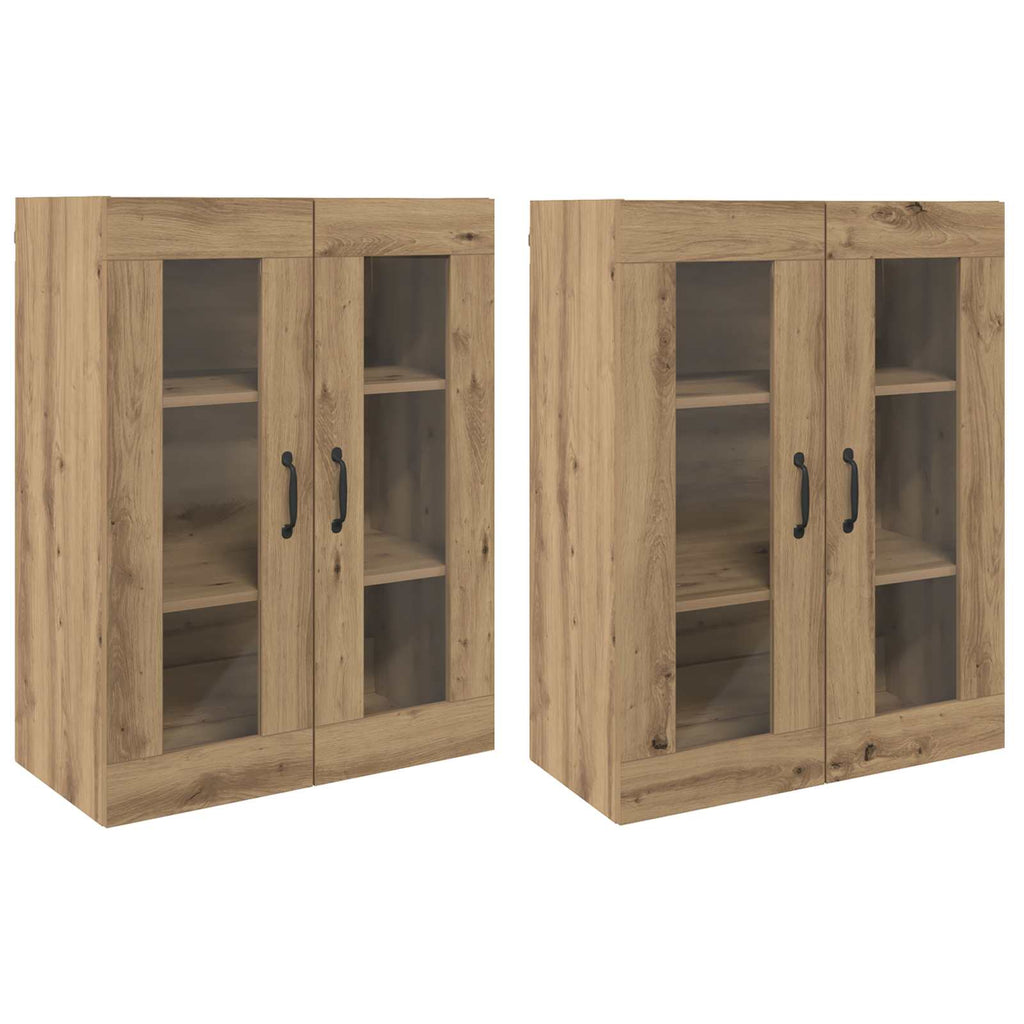 vidaXL Wandmontierte Schränke 2 pcs Artisan-Eiche 69,5 x 34 x 90 cm