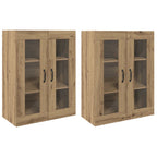 vidaXL Wandmontierte Schränke 2 pcs Artisan-Eiche 69,5 x 34 x 90 cm