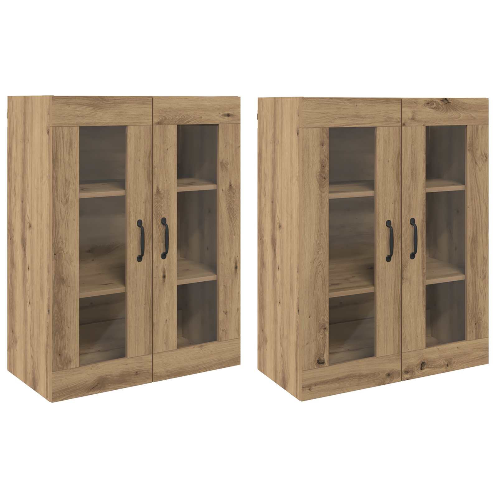 vidaXL Wandmontierte Schränke 2 pcs Artisan-Eiche 69,5 x 34 x 90 cm