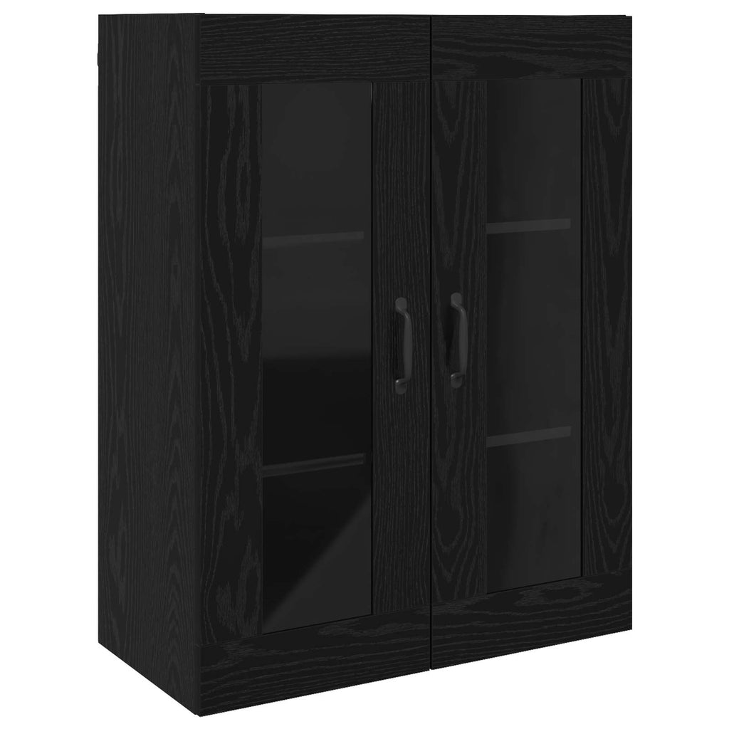 vidaXL Wandmontierte Schränke 2 pcs Schwarz Eichen-Optik