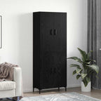 vidaXL Highboard Schwarz Eichen-Optik 69,5 x 34 x 180 cm Holzwerkstoff