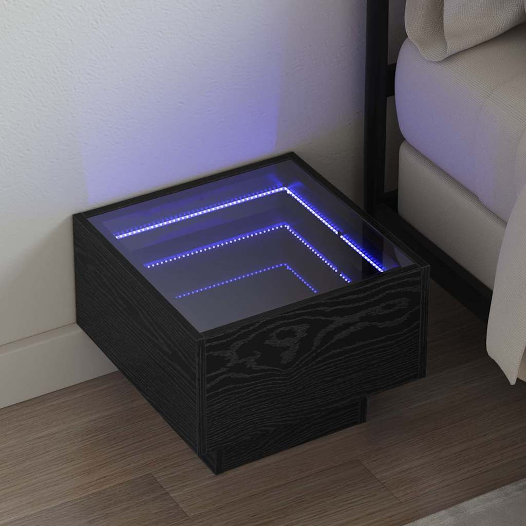 vidaXL Couchtisch Schwarz Eichen-Optik 40 x 40 x 30 cm Holzwerkstoff