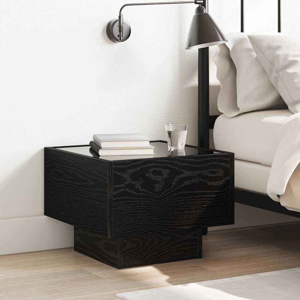vidaXL Couchtisch Schwarz Eichen-Optik 40 x 40 x 30 cm Holzwerkstoff
