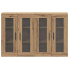 vidaXL Wandmontierte Schränke 2 pcs Artisan-Eiche und Schwarz
