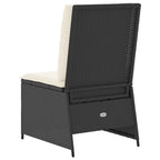 vidaXL Garten-Sofa mit Kissen Schwarz und Cremeweiß Poly-Rattan