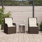 vidaXL Gartenbank 2 pcs Braun Poly-Rattan