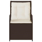 vidaXL Gartenbank 2 pcs Braun Poly-Rattan