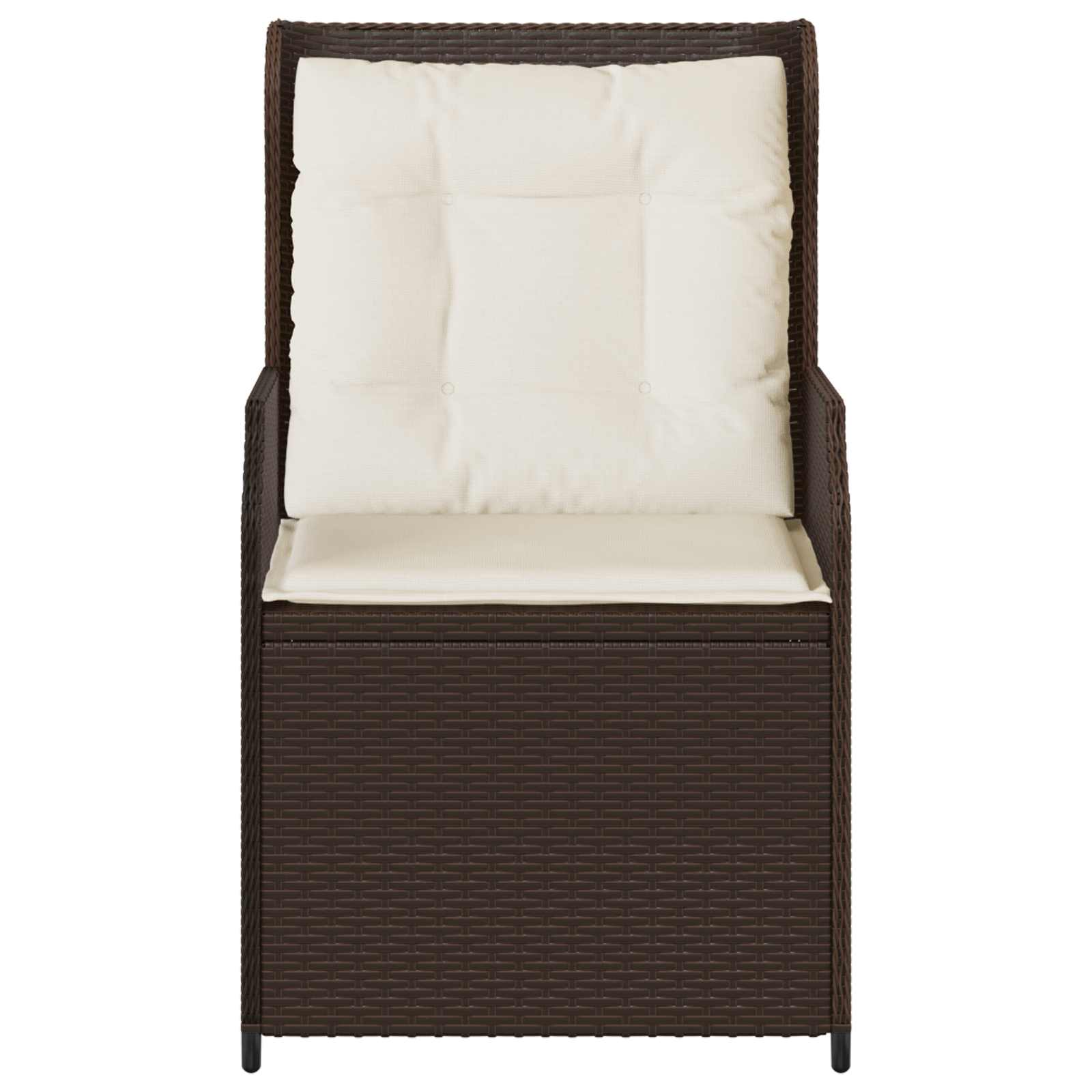 vidaXL Gartenbank 2 pcs Braun Poly-Rattan