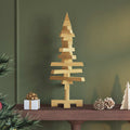 vidaXL Holz Weihnachtsbaum mit Ständer Braun 60 cm Massivholz Kiefer