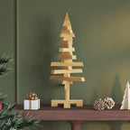 vidaXL Holz Weihnachtsbaum mit Ständer Braun 60 cm Massivholz Kiefer