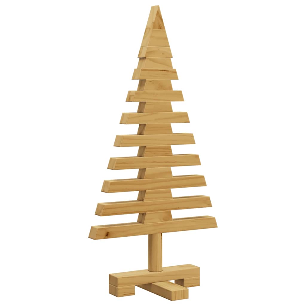 vidaXL Holz Weihnachtsbaum mit Ständer Braun 60 cm Massivholz Kiefer