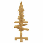 vidaXL Holz Weihnachtsbaum mit Ständer Braun 60 cm Massivholz Kiefer