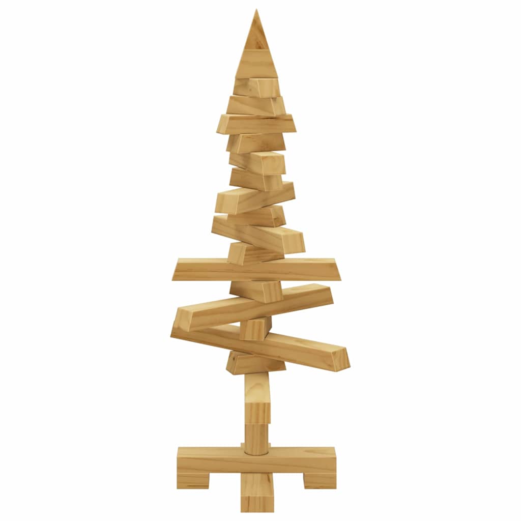 vidaXL Holz Weihnachtsbaum mit Ständer Braun 60 cm Massivholz Kiefer