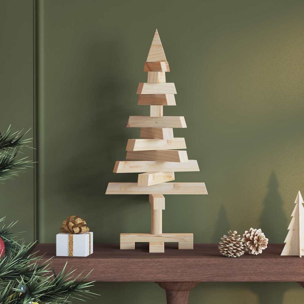 vidaXL Weihnachtsbäume mit Ständer Natur 60 cm Massivholz Kiefer