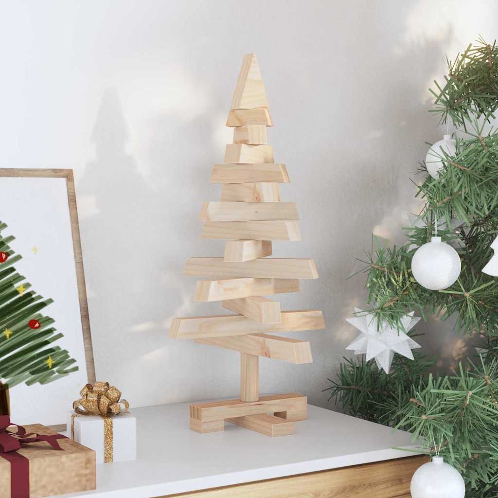 vidaXL Weihnachtsbäume mit Ständer Natur 60 cm Massivholz Kiefer
