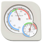 vidaXL Thermo-Hygrometer Weiß 7,5 x 7,5 x 1,2 cm ABS