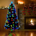 vidaXL Künstlicher Weihnachtsbaum mit 120 LEDs Grün 120 cm PVC