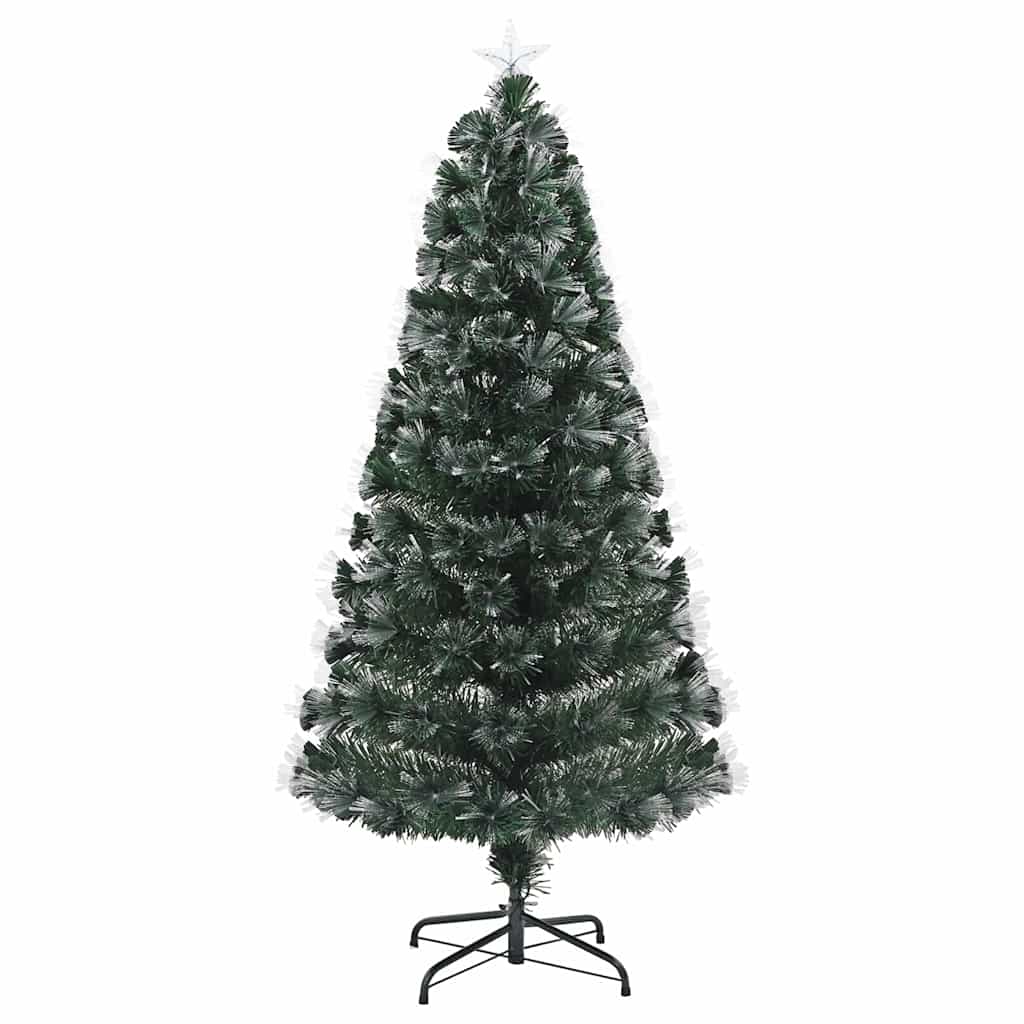 vidaXL Künstlicher Weihnachtsbaum mit 120 LEDs Grün 120 cm PVC