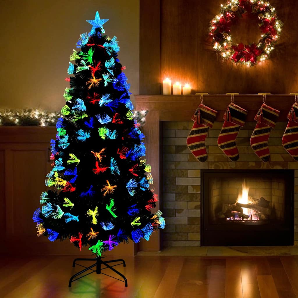 vidaXL Künstlicher Weihnachtsbaum mit 160 LEDs Grün 150 cm PVC