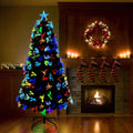 vidaXL Künstlicher Weihnachtsbaum mit 210 LEDs Grün 180 cm PVC