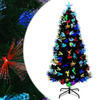vidaXL Künstlicher Weihnachtsbaum mit 210 LEDs Grün 180 cm PVC