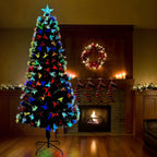 vidaXL Künstlicher Weihnachtsbaum mit 300 LEDs Grün 240 cm PVC