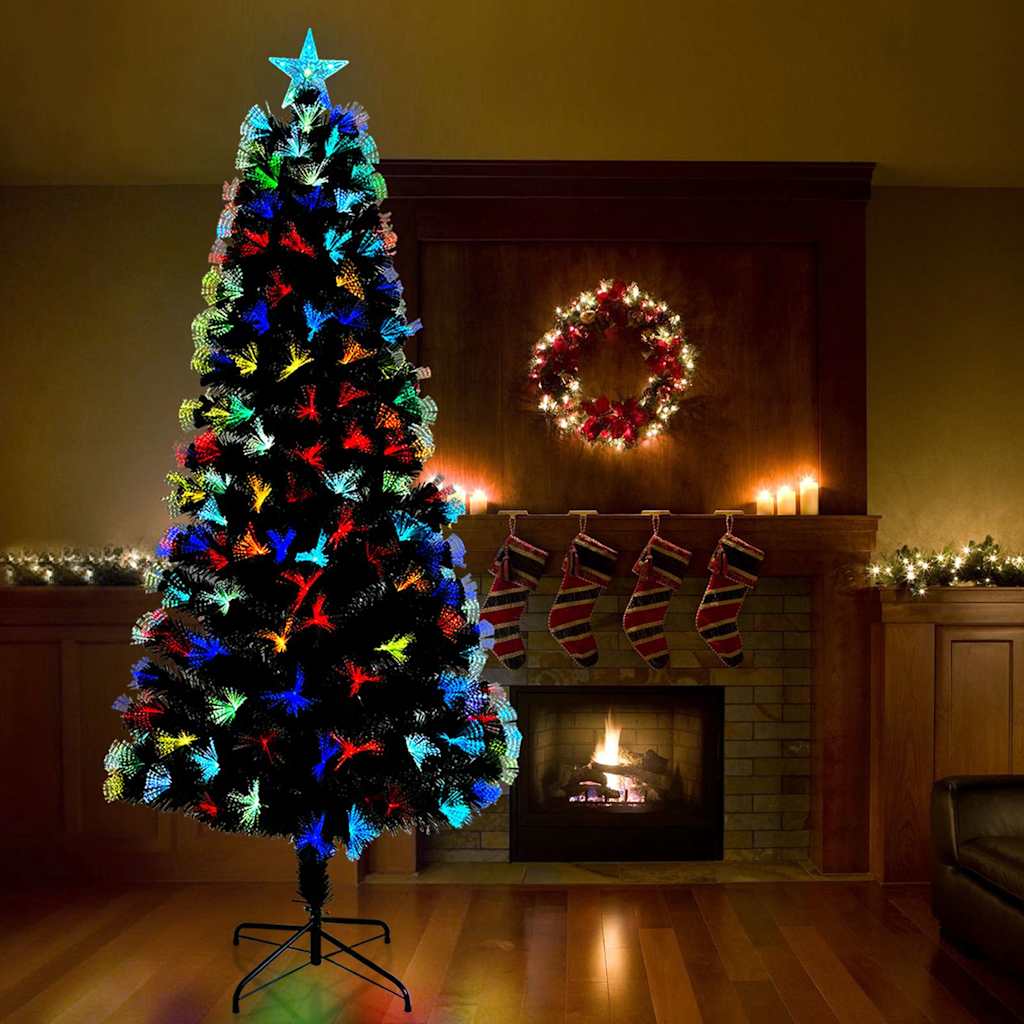vidaXL Künstlicher Weihnachtsbaum mit 300 LEDs Grün 240 cm PVC