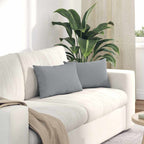 vidaXL Sofakissen 2 pcs Hellgrau 50 x 30 cm Stoff