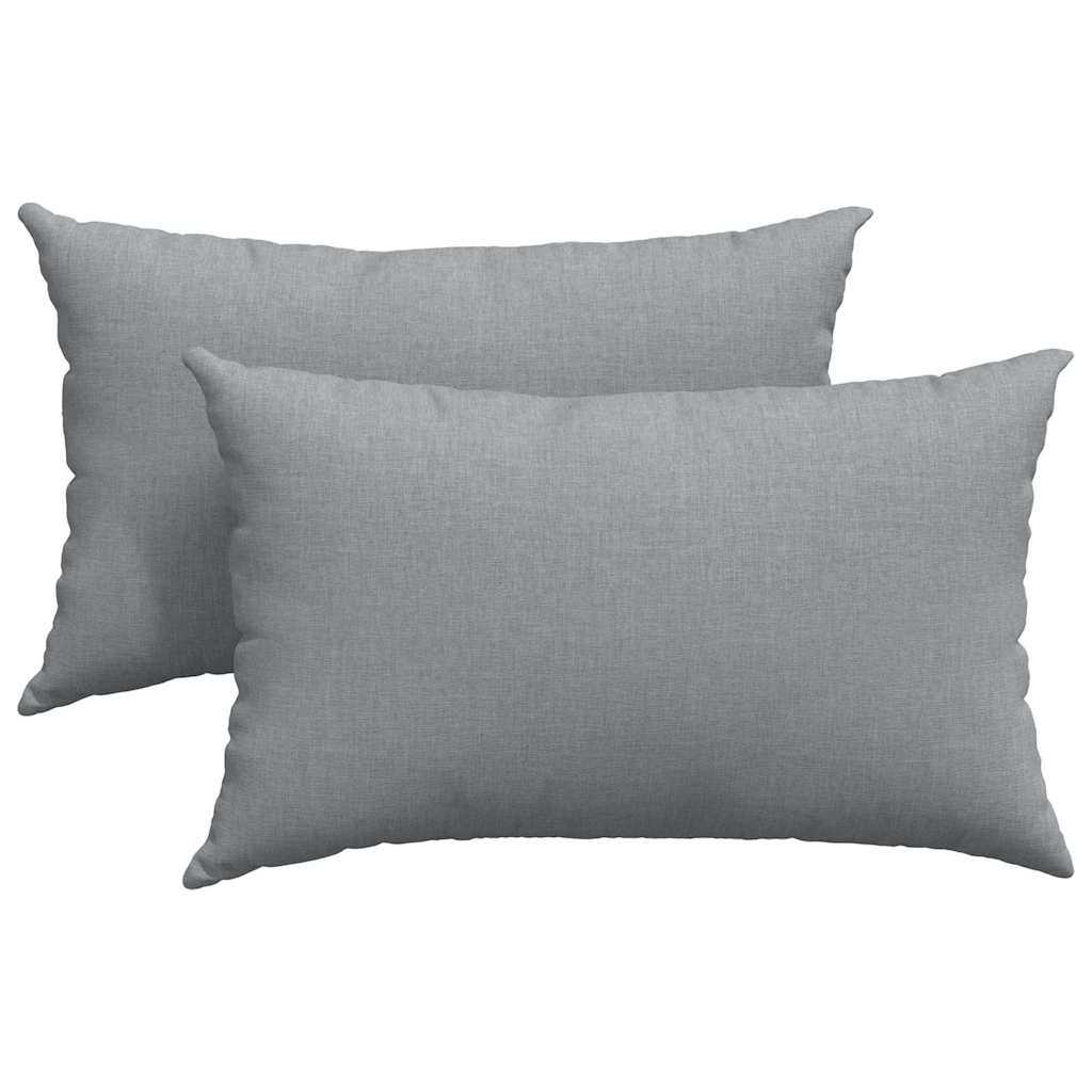 vidaXL Sofakissen 2 pcs Hellgrau 50 x 30 cm Stoff