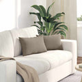 vidaXL Sofakissen 2 Stück Taupe 50 x 30 cm Stoff