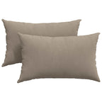 vidaXL Sofakissen 2 Stück Taupe 50 x 30 cm Stoff