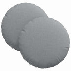 vidaXL Sitzkissen 2 pcs Hellgrau Ø30 x 13 cm Stoff