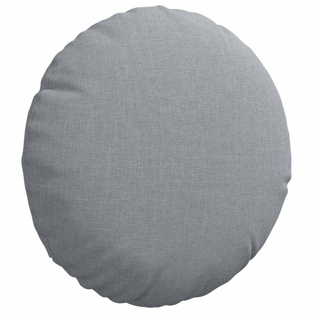 vidaXL Sitzkissen 2 pcs Hellgrau Ø30 x 13 cm Stoff