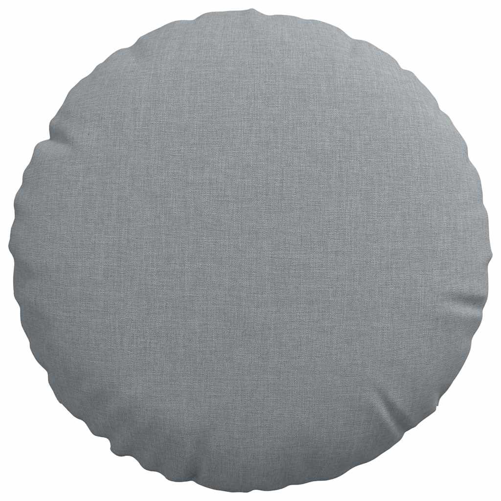 vidaXL Sitzkissen 2 pcs Hellgrau Ø30 x 13 cm Stoff