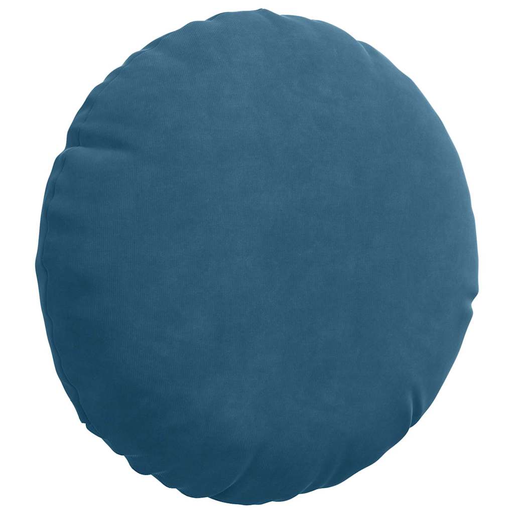 vidaXL Sitzkissen 2 pcs Blau Ø30 x 13 cm Samt