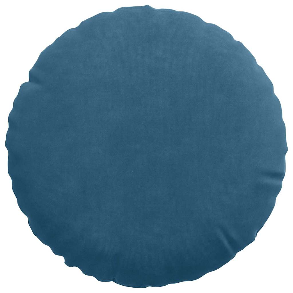 vidaXL Sitzkissen 2 pcs Blau Ø30 x 13 cm Samt