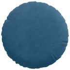 vidaXL Sitzkissen 2 pcs Blau Ø30 x 13 cm Samt